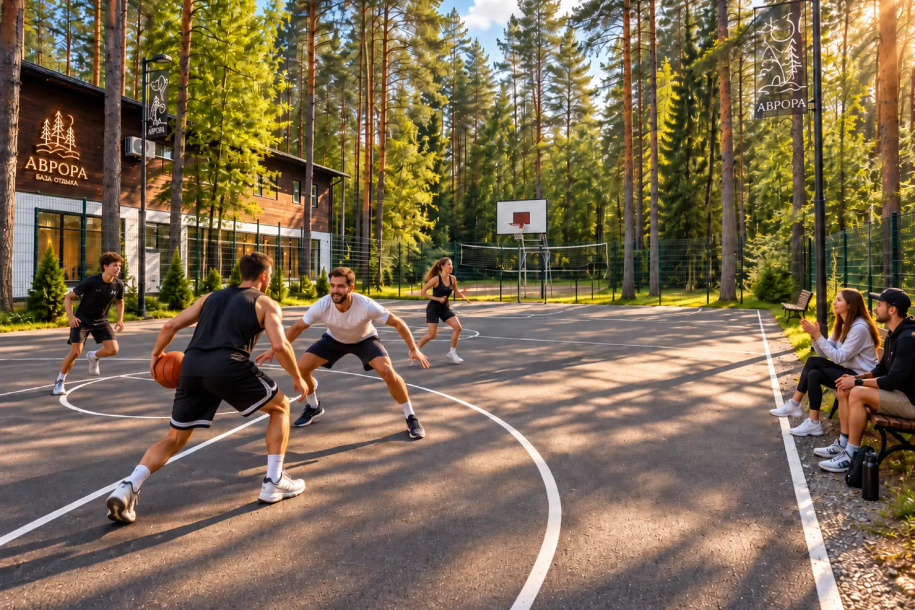 Спортивные площадки.
