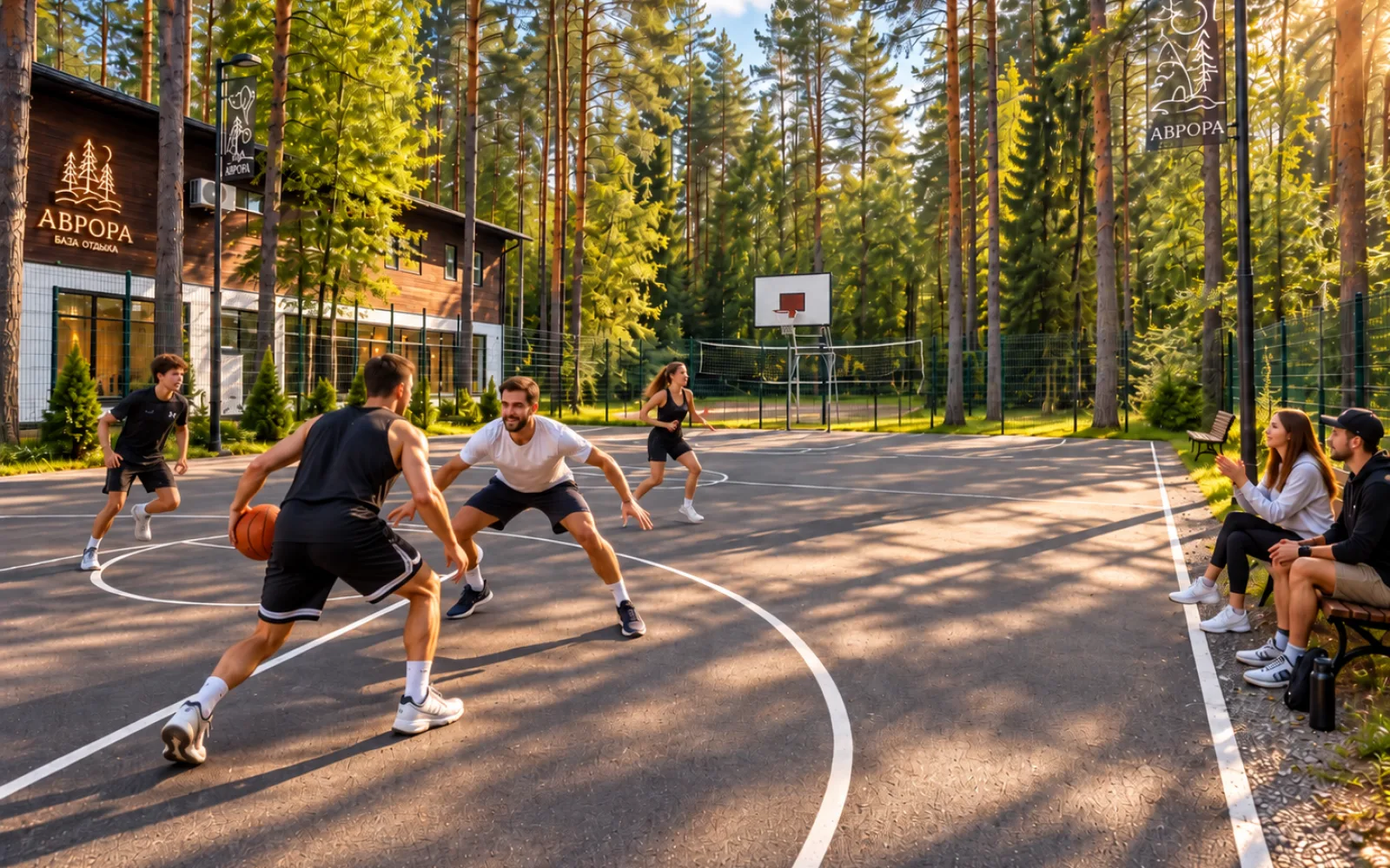 Спортивные площадки.